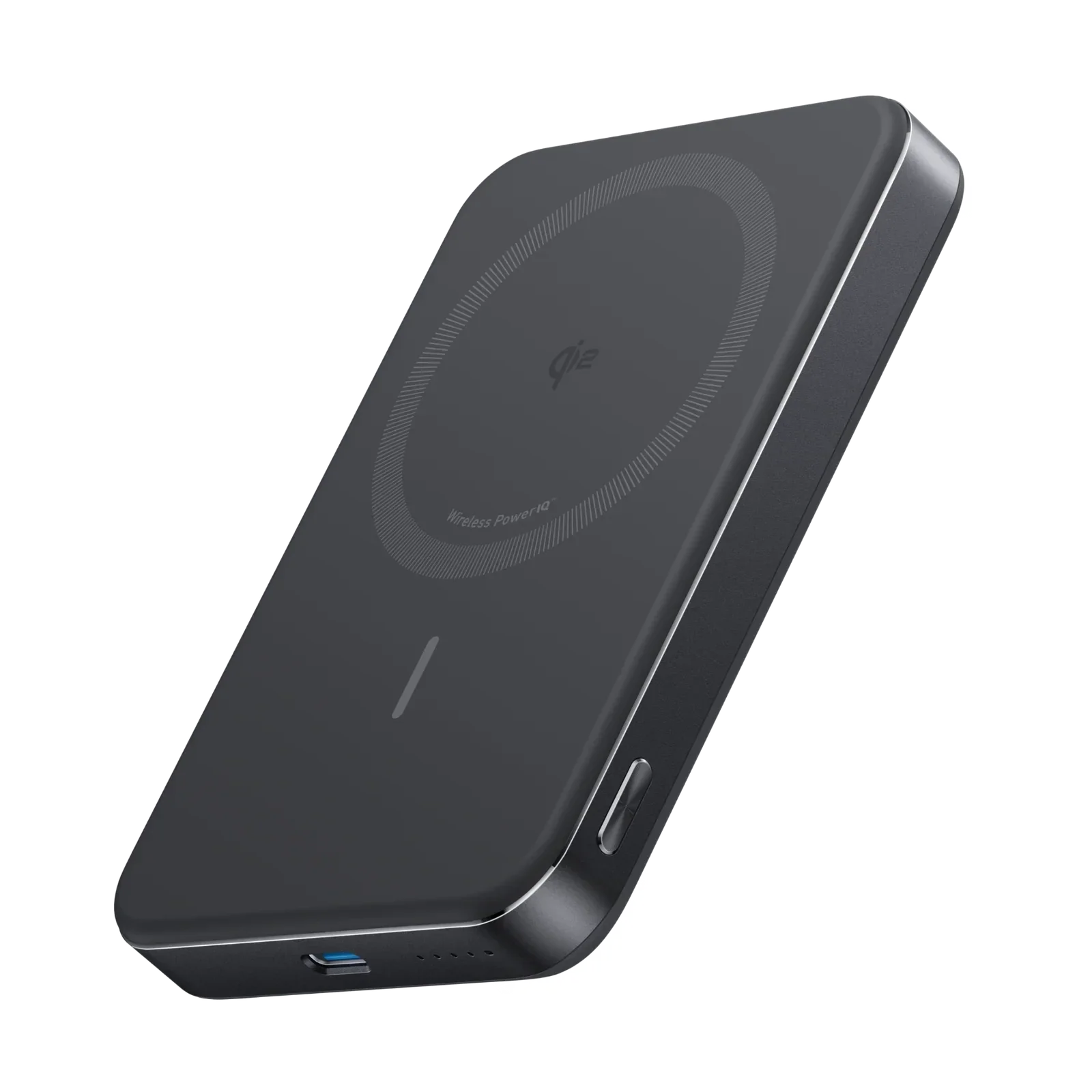 Black Anker MagGo 10000mAh slim magnetic power bank